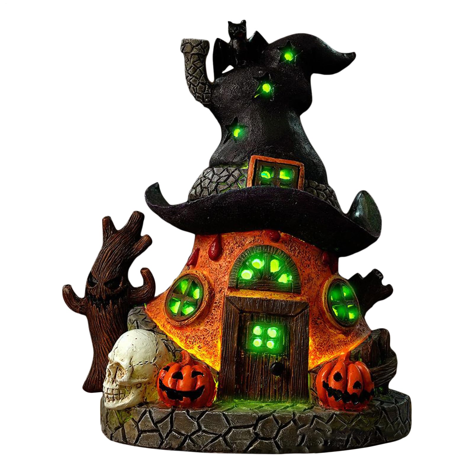 Maison hantée lumineuse figurine effrayante décoration maison et bureau