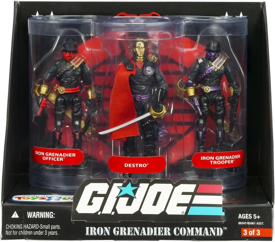 Suреr Chеар 🛒 G.I. Joe 25th Anniversary: Iron Grenadier Command Exclusive Boxed Action Figure 3-Pack: Destro, Iron Grenadier Officer & Trooper