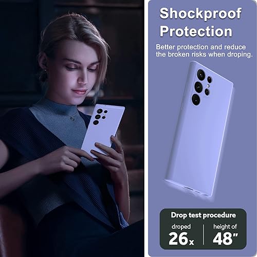 Miniatura 3 de Funda de silicona para Samsung Galaxy S23 Ultra, suave al tacto, de goma líquida de alta calidad, a prueba de golpes, ajuste delgado, protección de