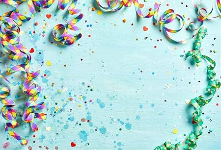 Amazon Csfoto 7x5フィート 背景 カラーリボン用 紙吹雪 誕生日パーティー 装飾 写真 背景 抽象 記念日 結婚式 卒業式 オーナメント お祝い フォトスタジオ 小道具 ポリエステル 壁紙 バックペーパー 背景布 通販