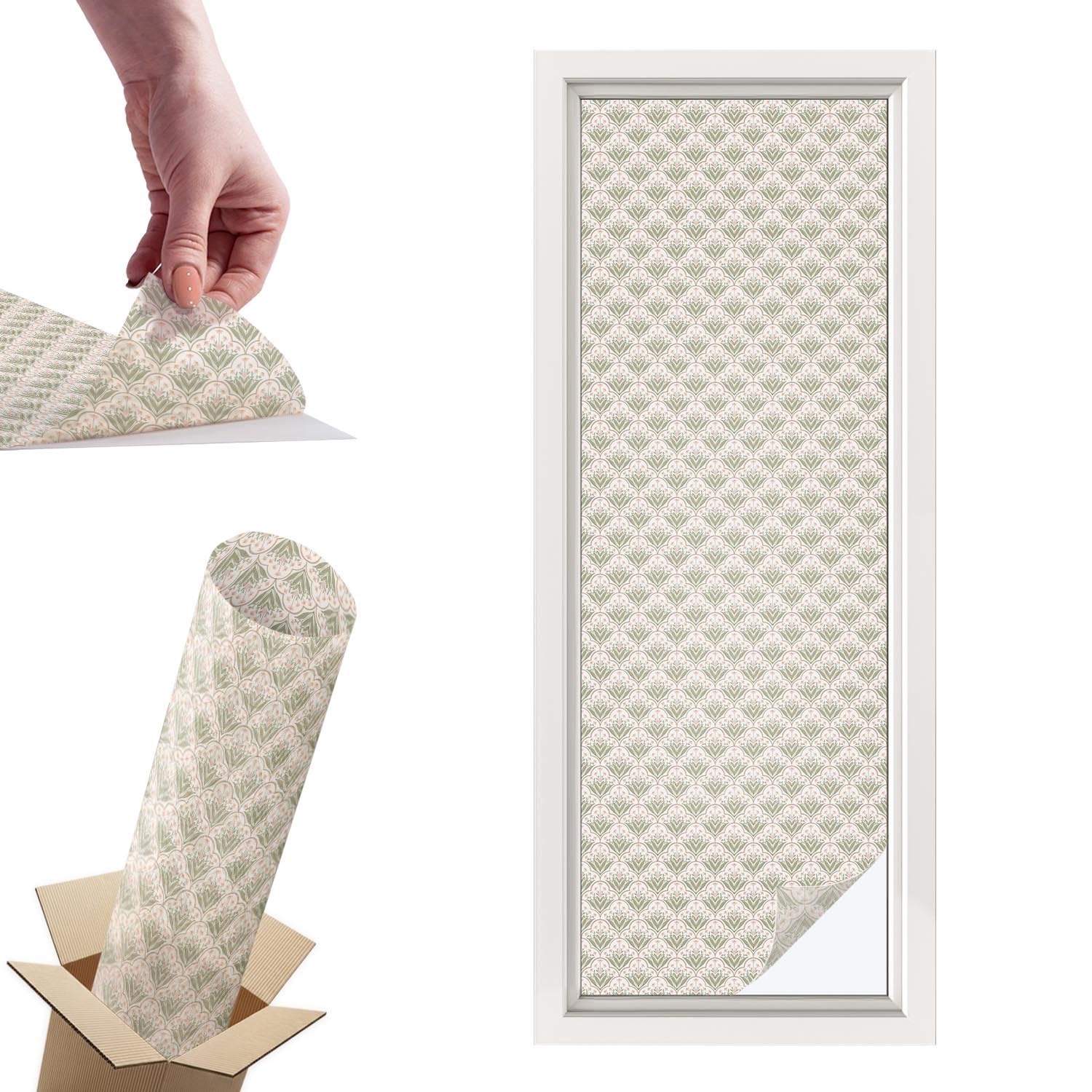Film pour vitre intimité stop vis-à-vis adhésif décoratif végétal contre les regards