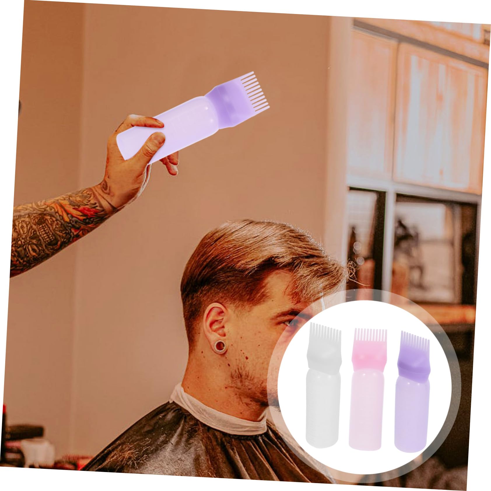 3 Stück Haarfärbemittel mit Kamm, Applikator, 120ml Abs