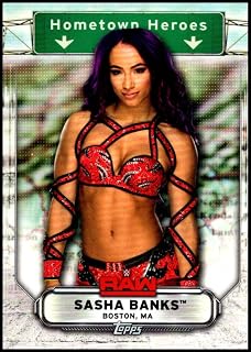 2019 WWE Topps Monday Night Raw Hometown Heroes #HH-36 Sasha Banks Official Wrestling Trading Card