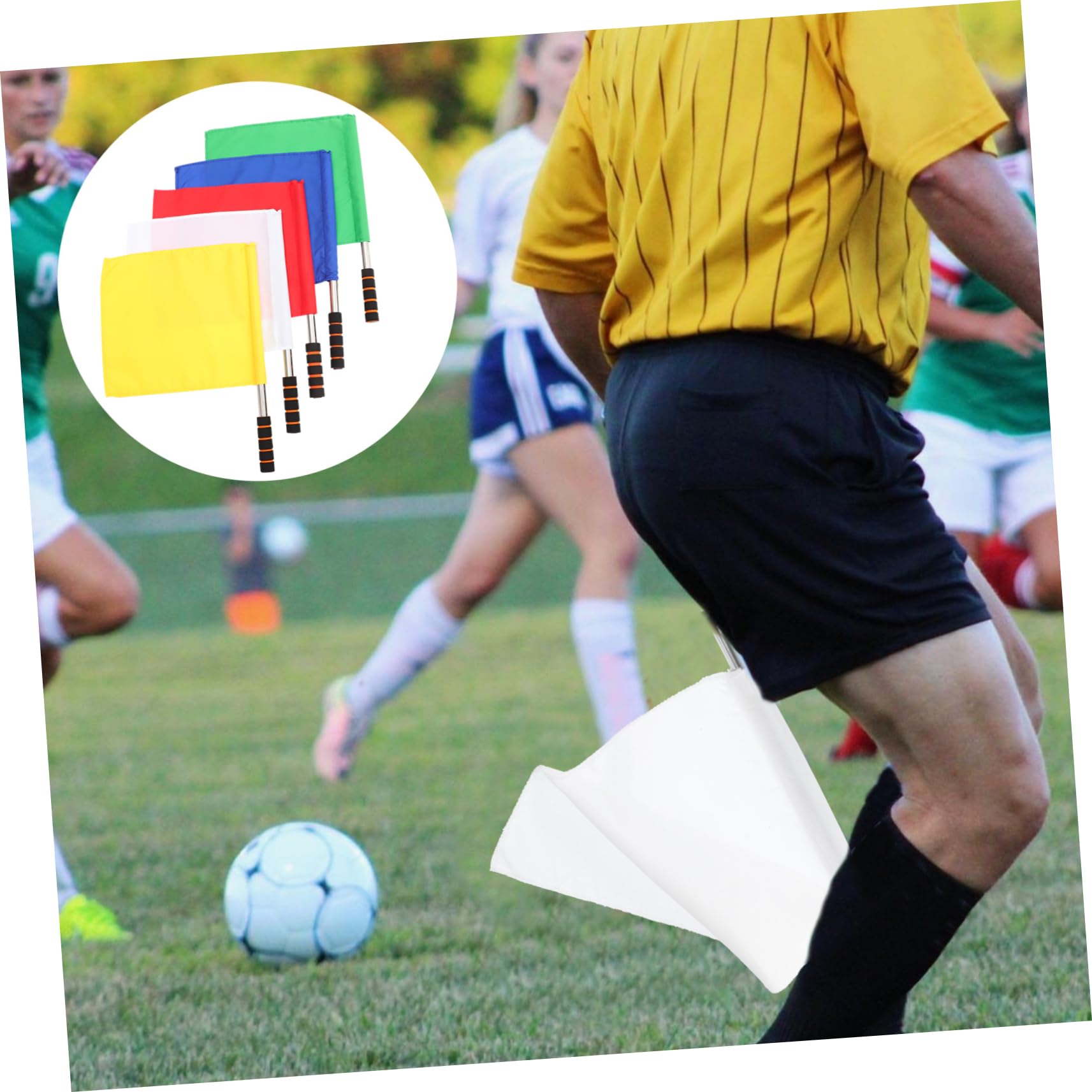 BESPORTBLE 10piezas Banderines De Árbitro Para Deportes De Banderas De Señalización Para Fútbol Voleibol y Competencias Atletismo Diseño Ergonómico y Resistente