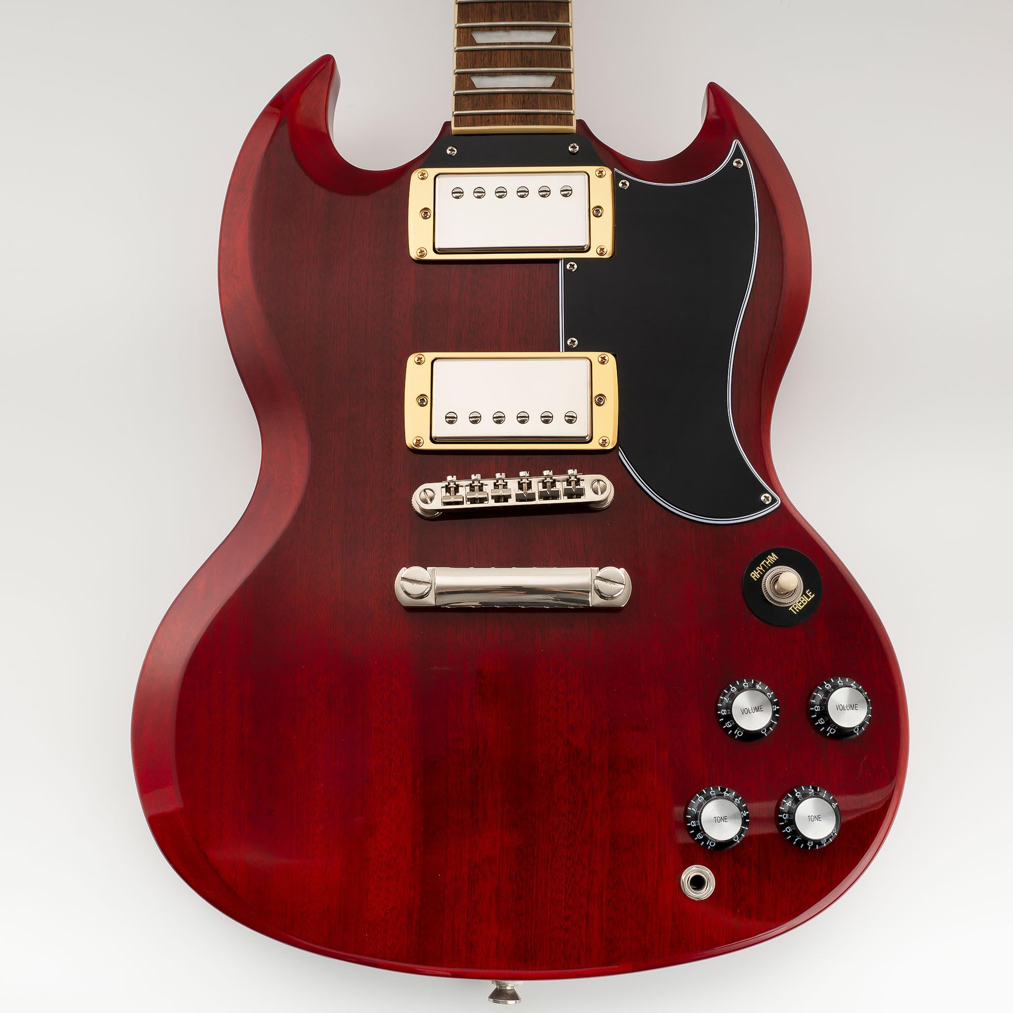 Musiclily Ultra Fondo Plano Biselado Marco de Pastilla Humbucker de Aluminio para Guitarra Eléctrica tipo Epi SG, Dorado (3mm +5mm)