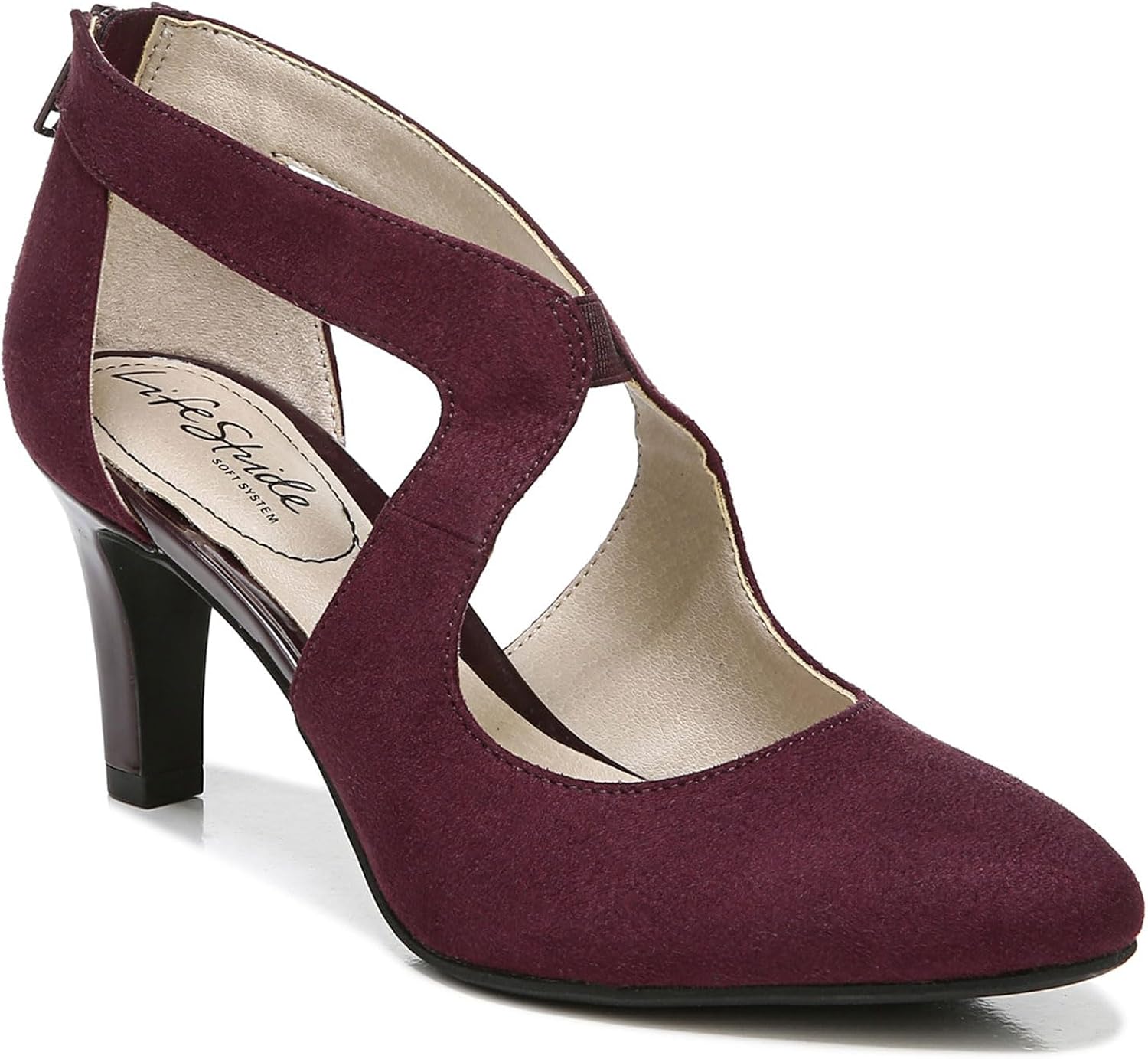 LifeStride Women's Giovanna 2 Pump 6.5 Wide Pinot Noir