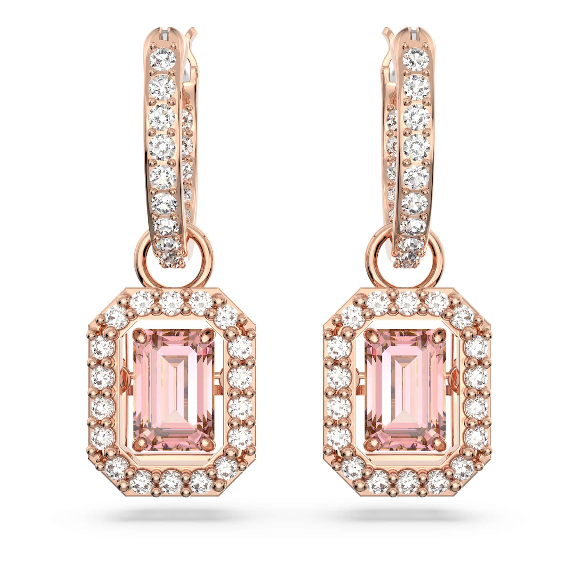 Swarovski Una Colección pendientes colgantes, talla octagonal