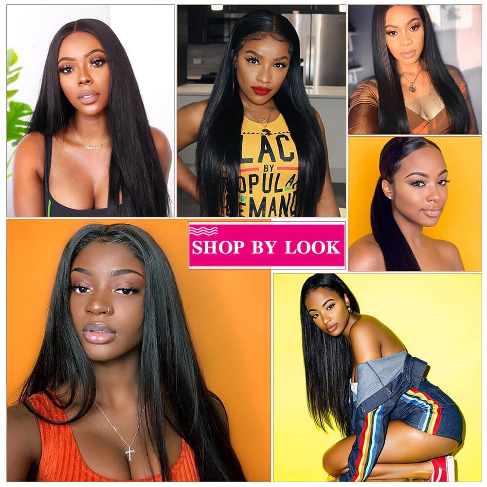 Glueless Wig Human Hair Pre Plucked Pre Cut 230% Density Closure Wigs Human Hair 5x6 Body Wave HD Lace Front Wigs Human Hair 12A Lace Frontal Wig Bleached Knots Natural Hairline