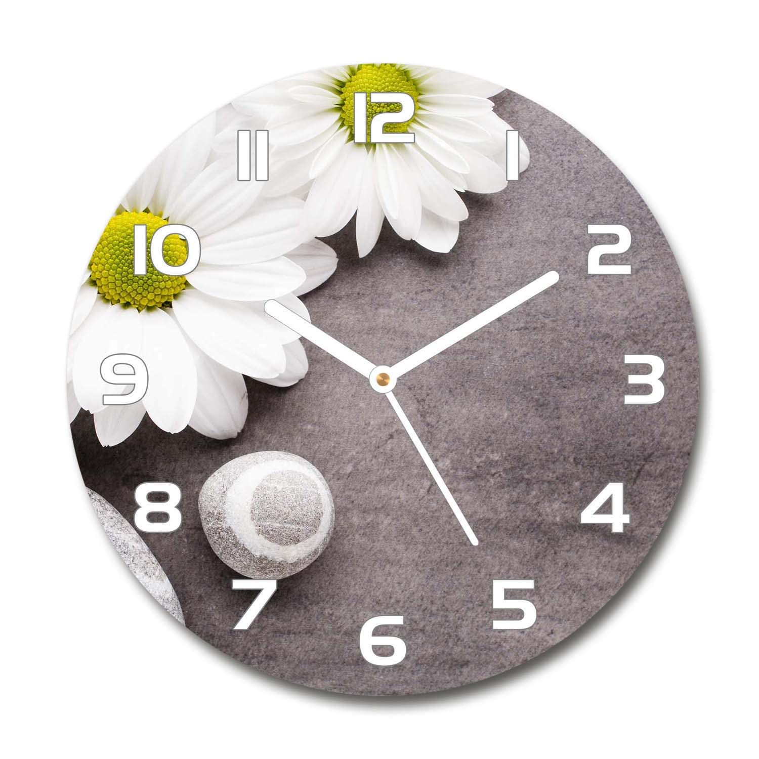 Horloge en verre sans bruit Tulup 60x60cm pour en finir avec le tic-tac dans le salon design