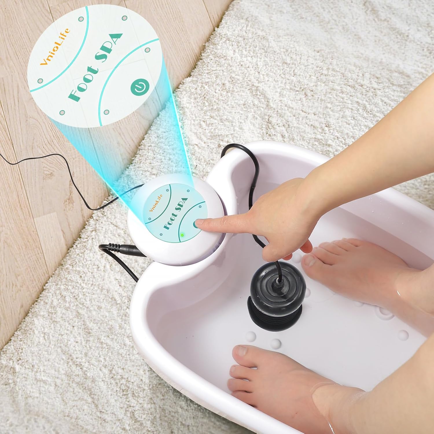Ionic Foot Bath Detox Machine Ion Foot Detox Spa for Home Portable Detox Foot Spa System Ionic Feet for Chi Cleanser Home Use, Beauty Salon SPA Club with Liners, Slipper,Portable Handbag - Image 5