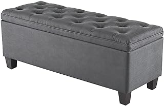 DUMOS Storage Ottoman Bench, Foot Rest with Legs, 16.1 x 40 x 18 Inches,...