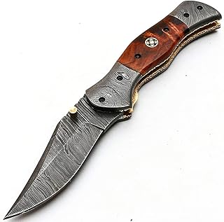 Custom Handmade Damascus Steel Hunting Folding Pocket Knife -Sword/Chef Kitchen Knife/Dagger/Full Tang/Skinner/Axe/Billet/Cleaver/Bar/Bowie/Kukri/knife accessories/survival/Camping With Sheath 8844 - PAL 2000 KNIVES