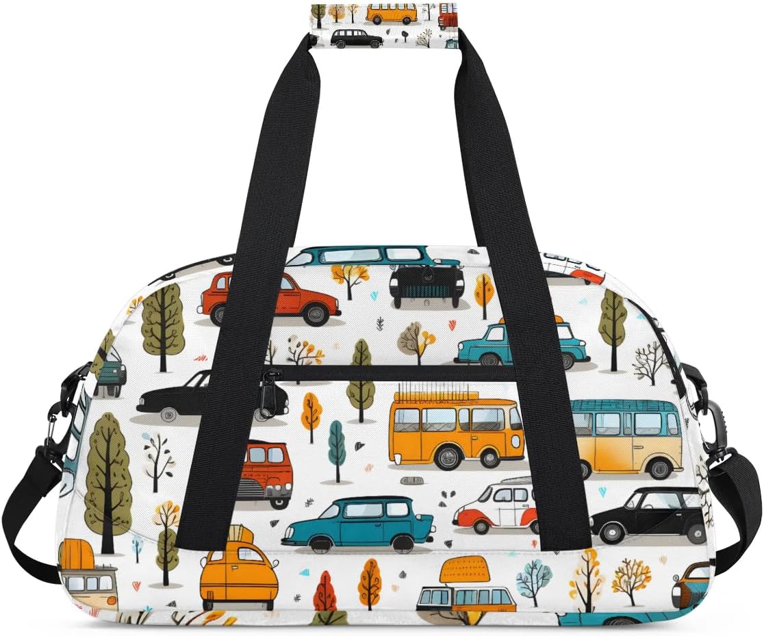 Kids Duffle Bag, Overnight Weekender Bag Travel Duffle Bag Carry-On Tote for Swim Sport Gym Bag for Boys Girls, Turtle