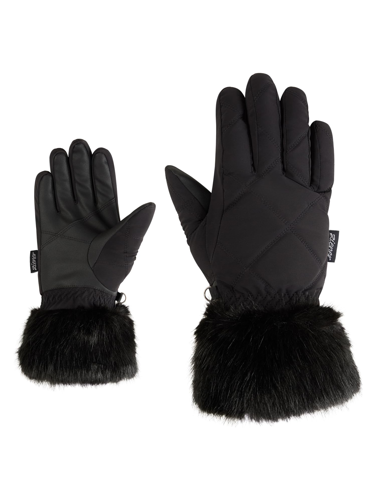 Ziener Damen KWINZ-Z Ski-Handschuhe/Wintersport | Kunstfellbündchen, Thermoshield, wasserabweisend