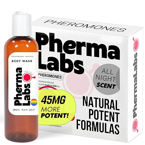 Miniatura 10 de PHERMALABS Atraer hombres para hombres homosexuales aroma original feromonas gel de baño para hombres - Botella de 10 fl oz - La concentración más
