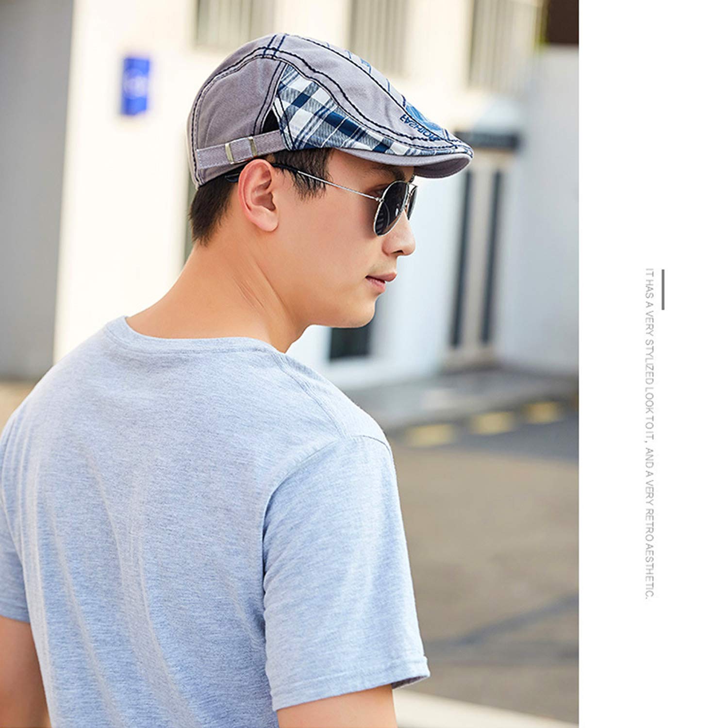 MOACC M Schiebermütze Barret Flat Cap Schirmmütze für Herren Damen, Gatsby Newsboy Cap Baskenmützen Golfermütze