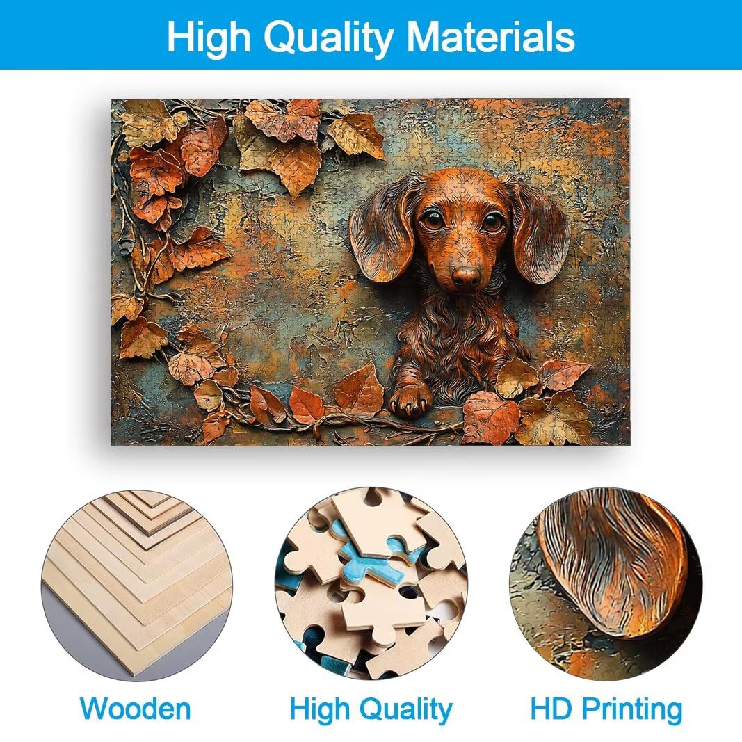 Puzzle 2000 Piezas, Puzzle Perro de Madera para Adultos, Regalos -2340