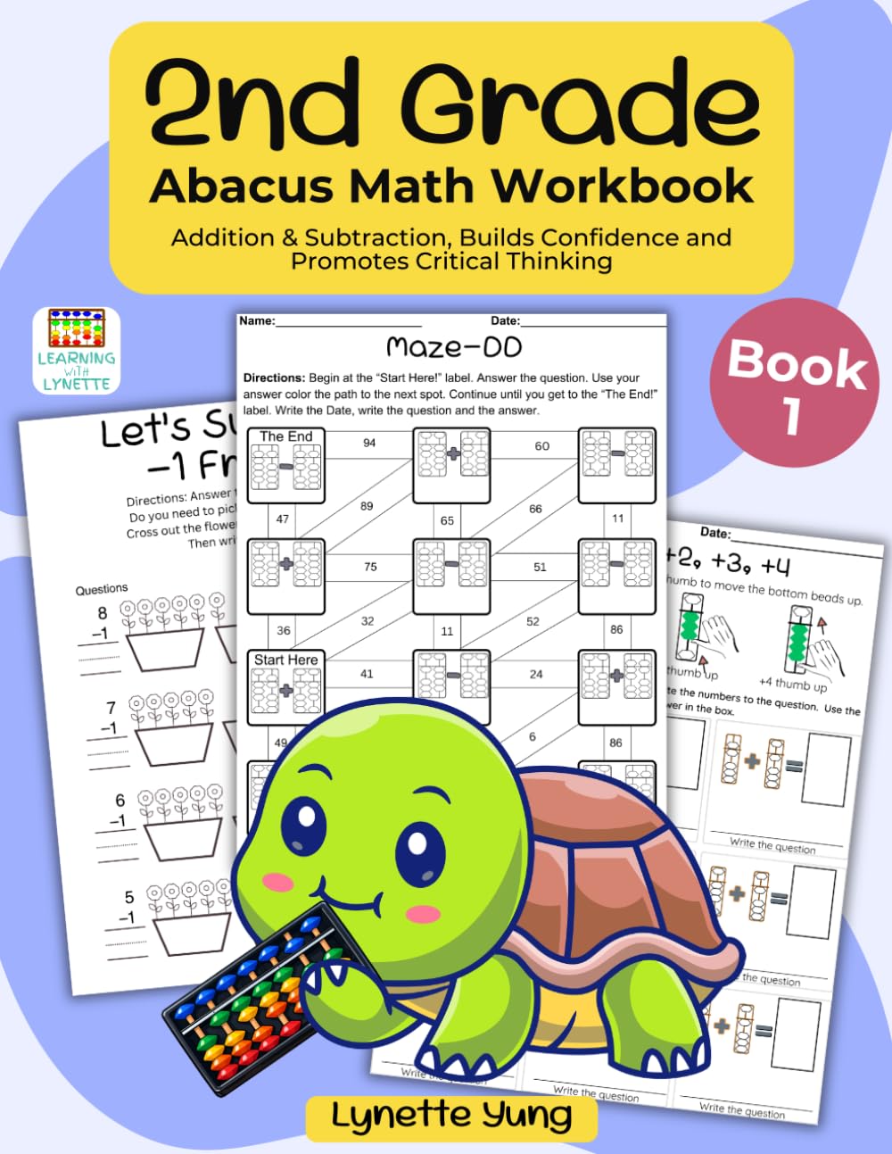Abacus Math Workbook Grade 2 Book 1: Addition, Subtraction, and Place Value for Kids Ages 6–8 (Grade 2 Abacus Math)