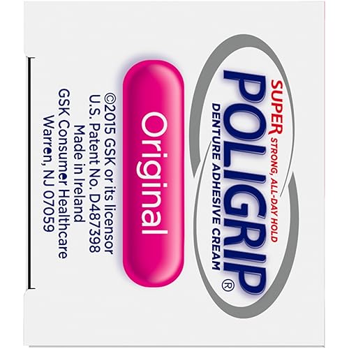 Miniatura 6 de Super Poligrip Crema adhesiva original para dentaduras, sin zinc, para dentaduras postizas, 2.4 onzas (paquete de 4) Blanco,Blanco, menta
