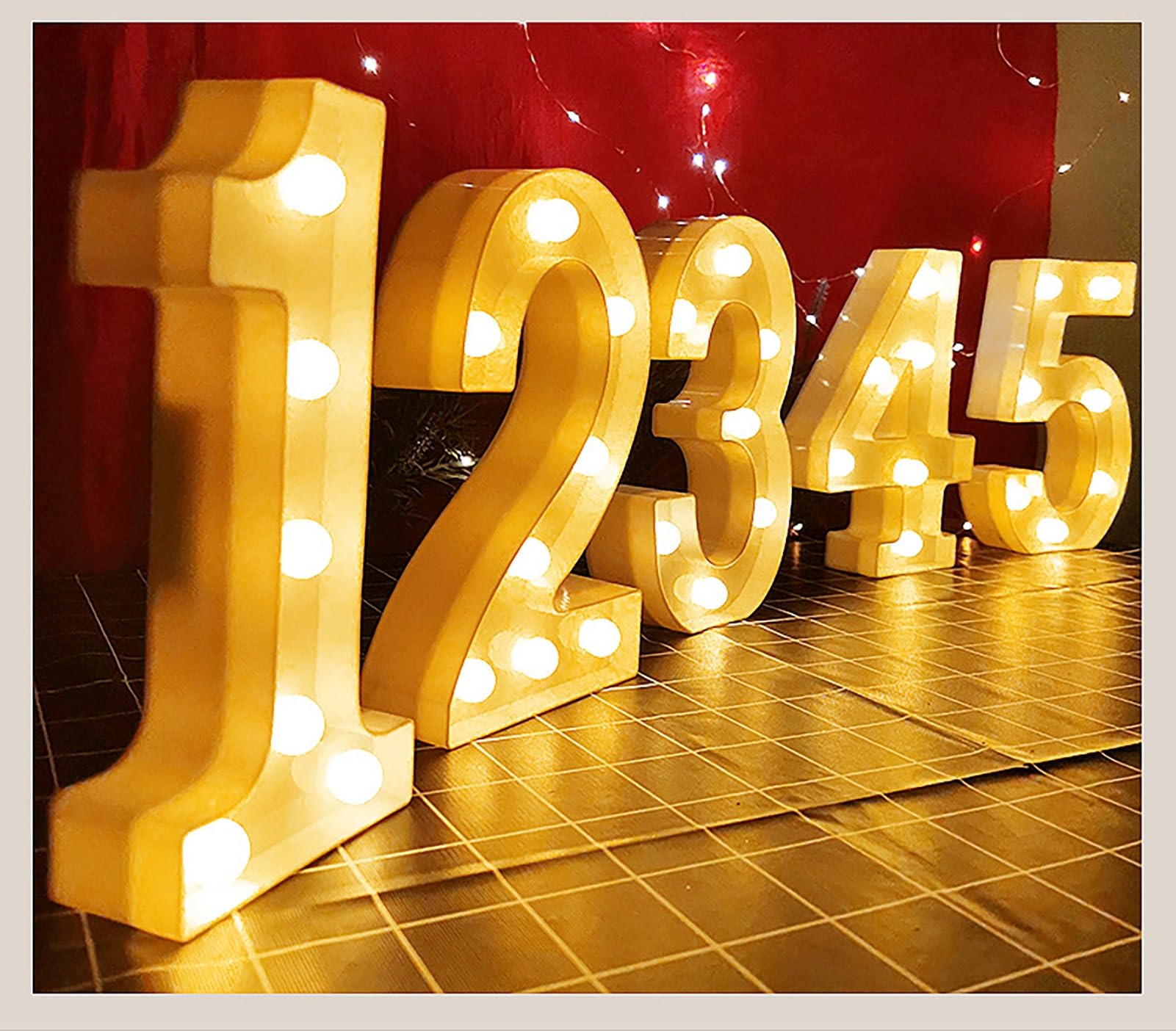 Duża mozaika ramka balonowa płyta piankowa oświetlenie LED cyfrowe oświetlenie na baterie przyjęcia LED, bary, lampki nocne, dekoracja domu (5,100 cm)