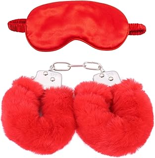 Yoga Workout Set de 2 - Masque pour les yeux en satin - Masque pour les yeux confortable et doux, bracelet en peluche réglable Set de 2 (Rouge)