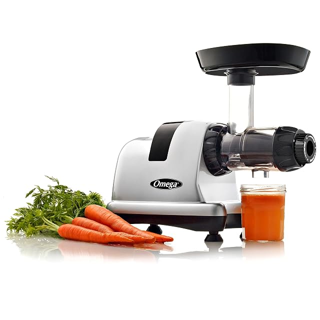 Omega Cold Press Juicer Machine Vegetable and Fruit Juice Extractor and Nutrition System Makes Nut Milks Baby Food