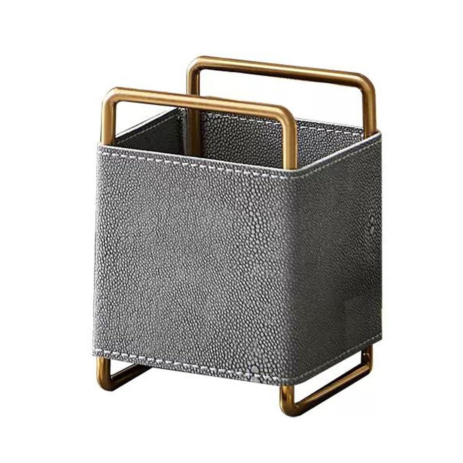 Porta Telecomandi Moderno organizer da scrivania in pelle Telecomandi Caddy da tavolo Forniture for ufficio desktop Supporto for accessori da scrivania, scatola portaoggetti for telecomando, portapenn