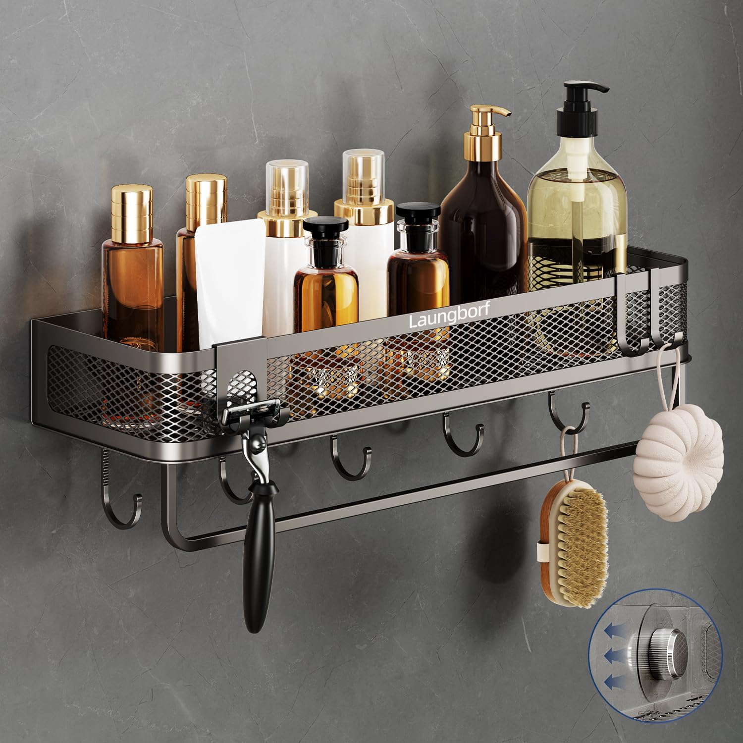 Photo 1 of LAUNGBORF Shower Caddy - 2 Pack