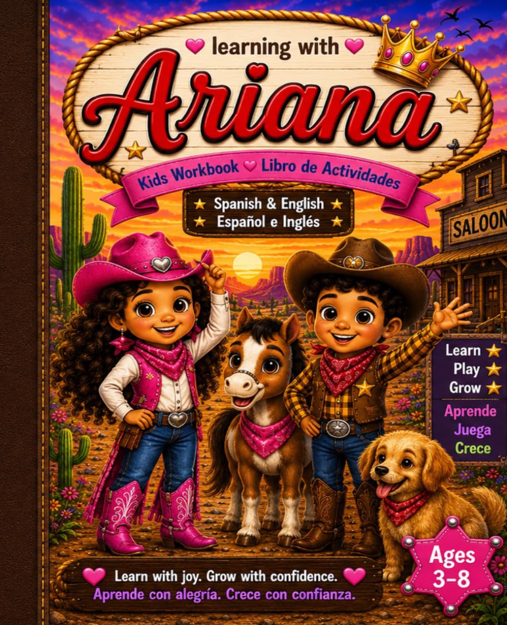 Learning with Ariana Western Adventure Work Book Bilingual