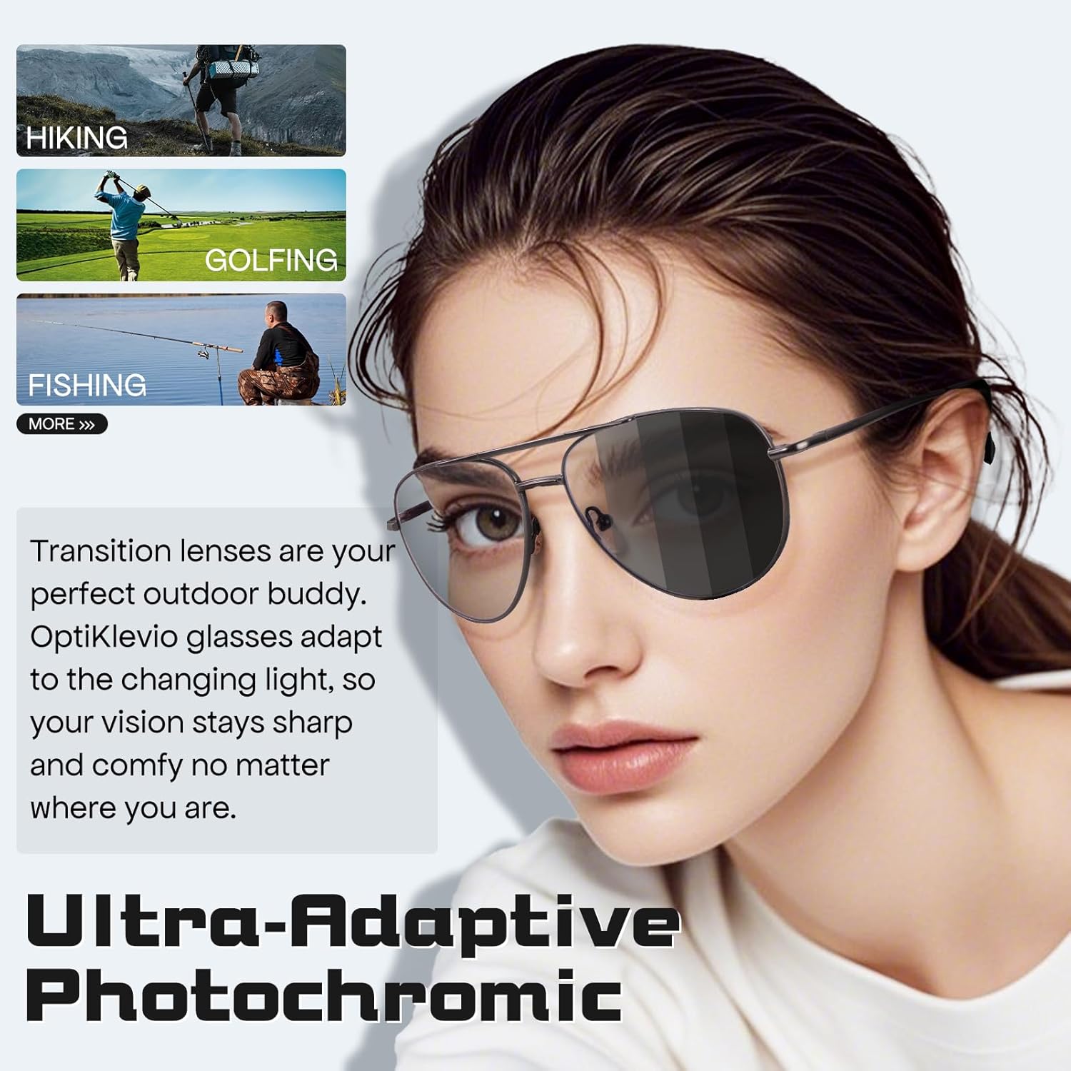 Blue Light Blocking Glasses men Photochromic Glasses men women Computer Gaming Glasses Night Driving Glasses Photochromic Glasses Eyestrain Glare & Better Sleep Aviator - Image 2