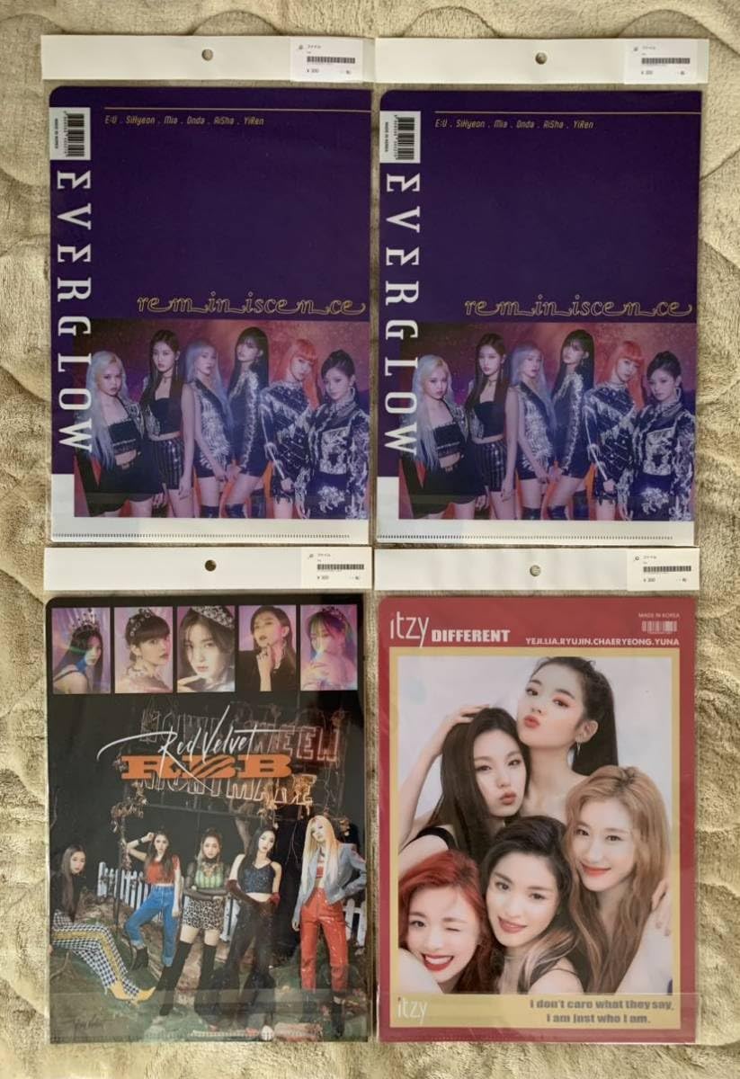 Amazon.co.jp: クリアファイル A4サイズ 4枚セット 韓国女性アイドル3 