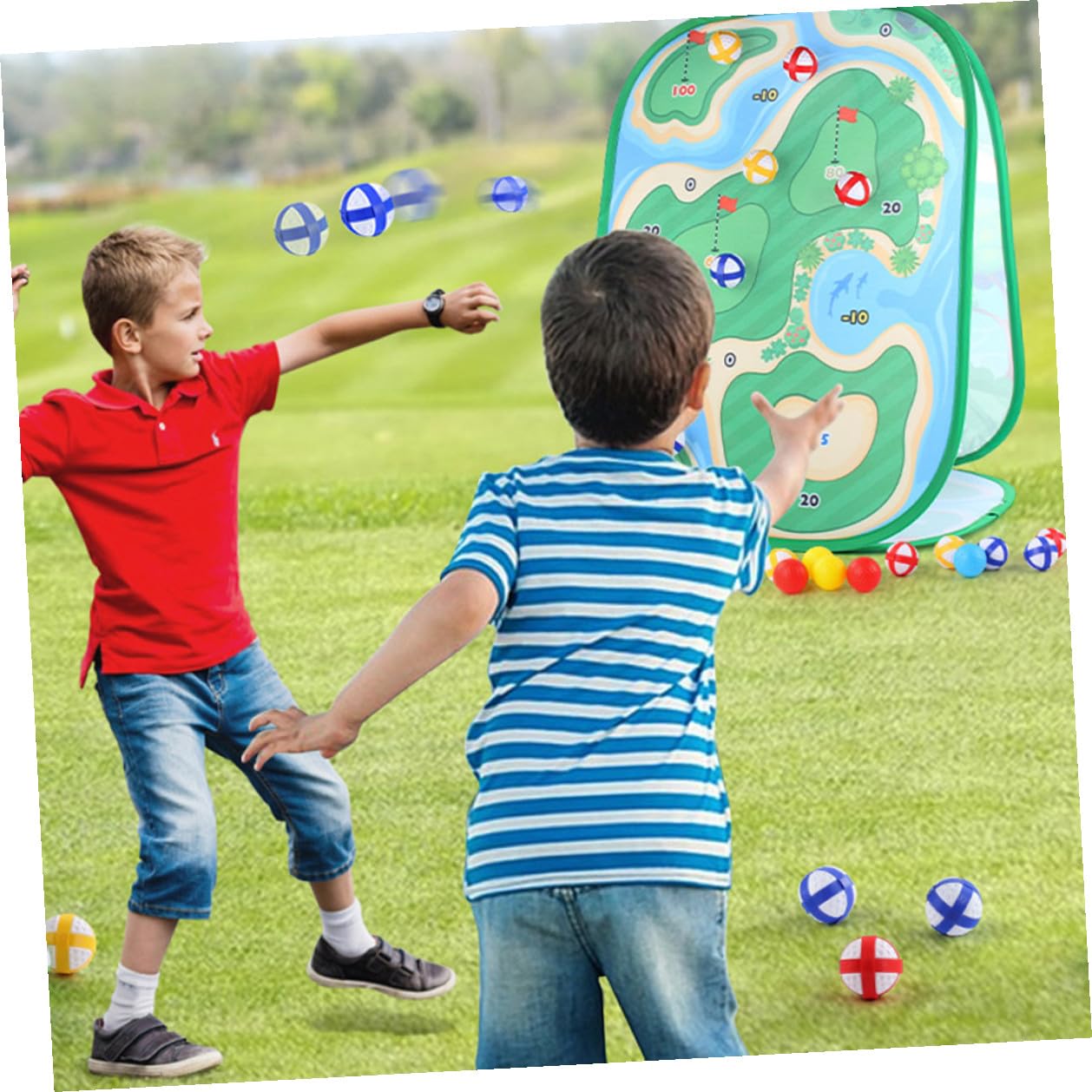 BESPORTBLE Set da Gioco da Golf per Ragazzo Ragazza Piccoli Palline da Golf Giocattoli Sportivi per Interni ed Esterni Stimolante e Portatile per Attività Genitori-figli