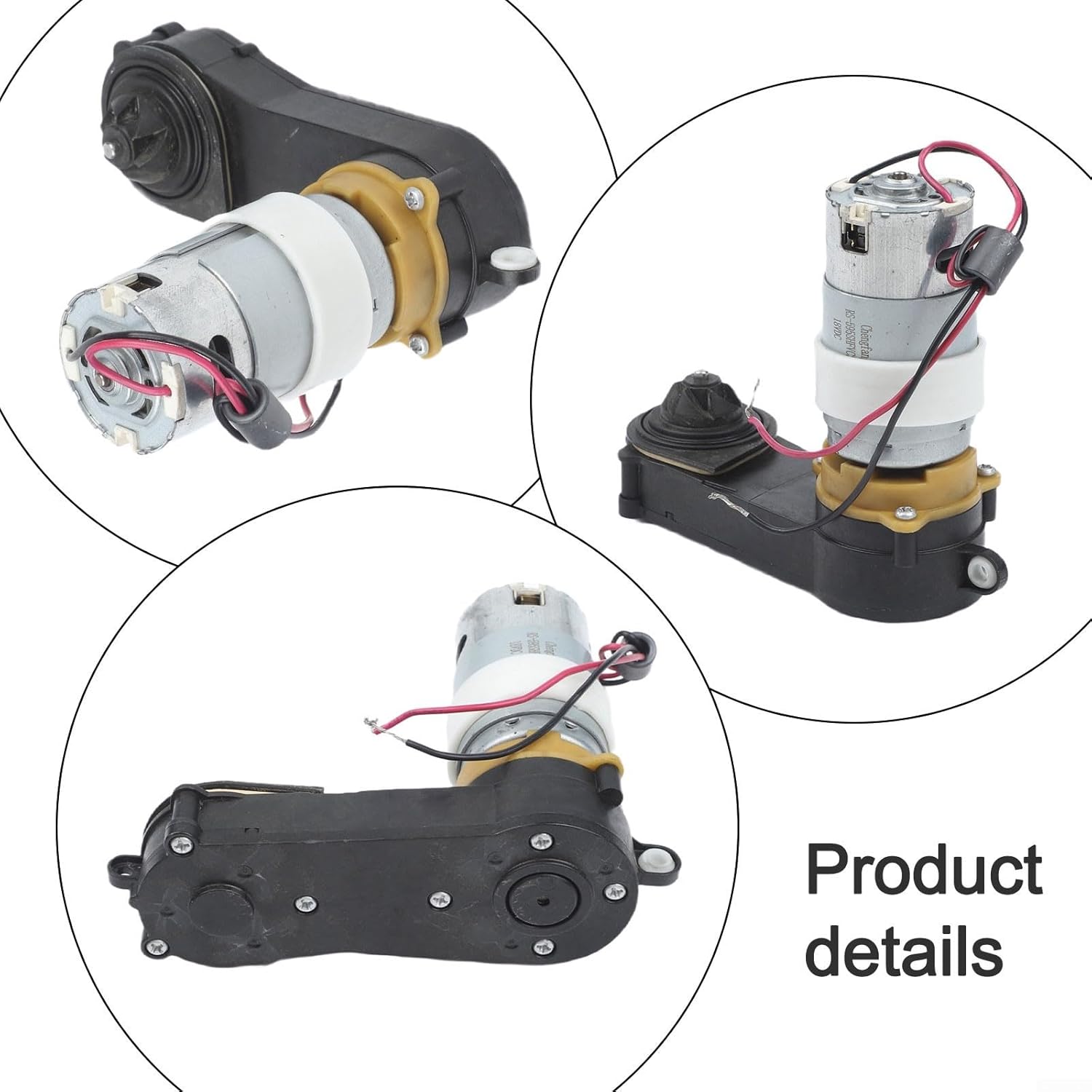 Roller Brush Motor for Tineco for Floor ONE S3 for Floor Scrubber, High-Efficiency Metal Drive Component, Easy Installation Spare Part, 1 Piece(2PACK)