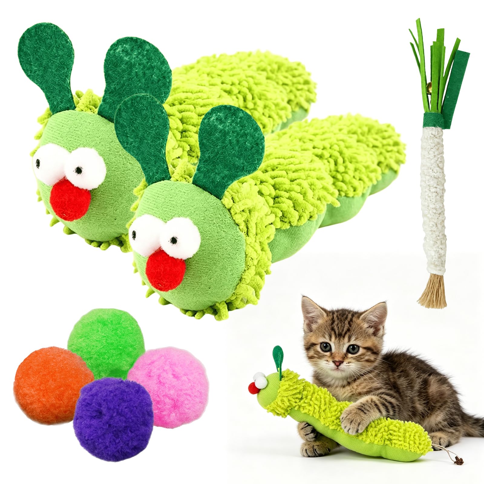 Heropen Bite Resistant Interactive Plush Catnip Toy for Cats Indoor
