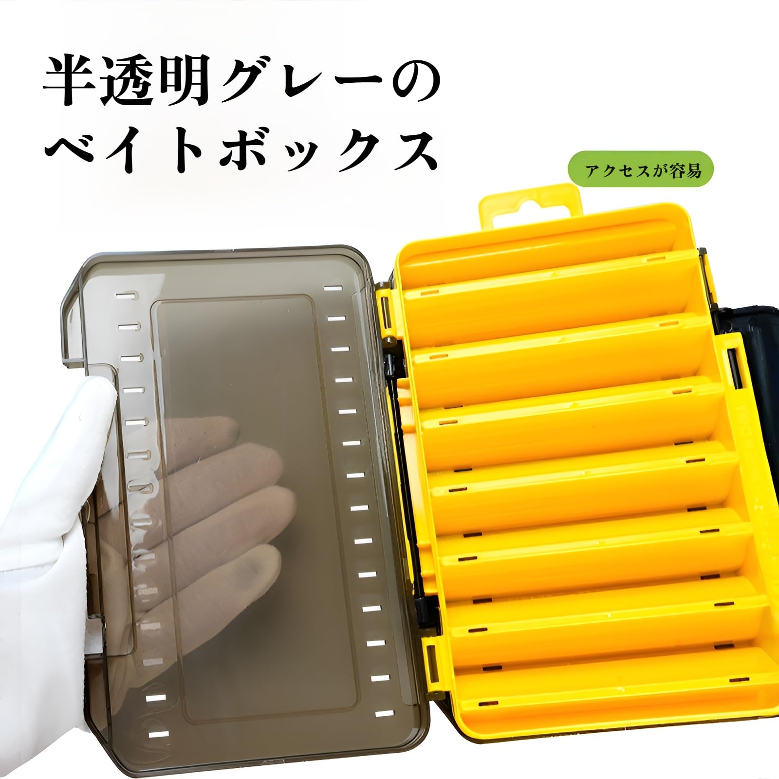 Amazon.co.jp: 両面ベイトボックス 防水ルアーケース タックルボックス
