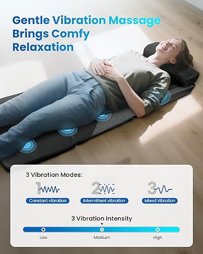 Miniatura 6 de COMFIER Shiatsu - Alfombrilla de masaje de cuerpo completo con calor, almohadilla de masaje de espalda para aliviar el dolor, amasamiento de tejido