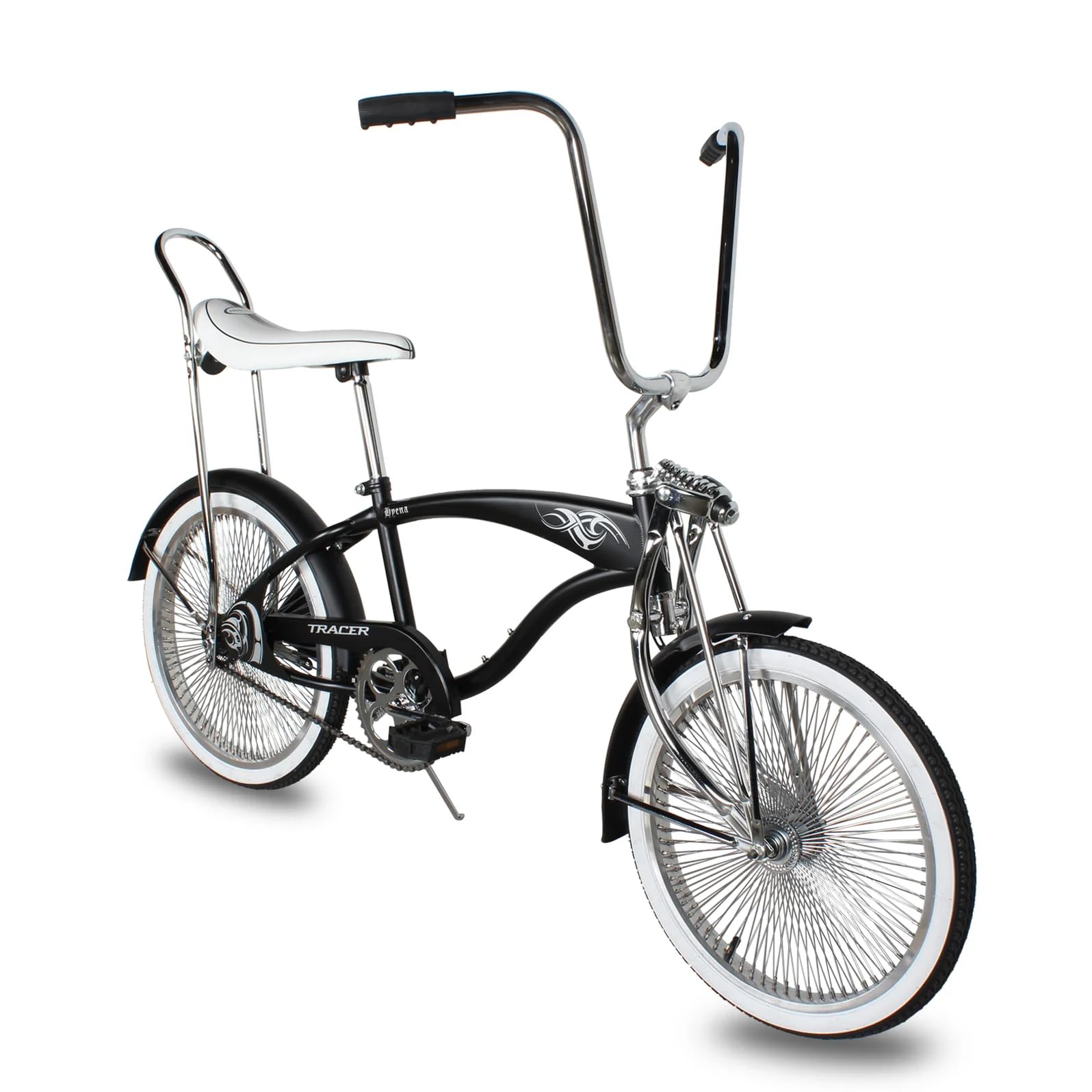 Tracer Retro Beach Cruiser for Adults,20 Inch Wheels,1.75 Tire, City Bike, Lowrider Springer Fork Retro Banana Seat,High Rise Handlebar - Multi Color