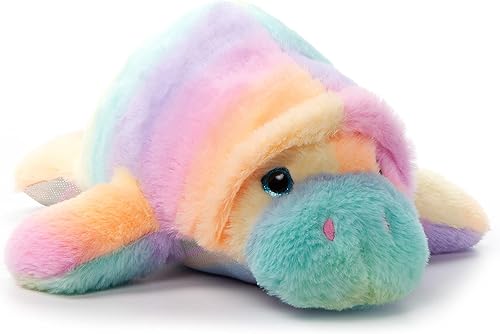 The Petting Zoo Peluche de manatí, animales Ombrez, juguete de peluche de manatí arcoíris, 12 pulgadas
