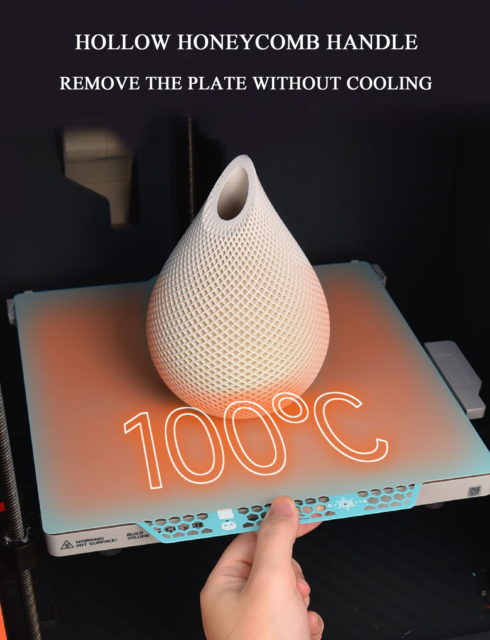 COYOUCO Placa De Impresión, Cama De Impresora 3D, Plataforma De Impresión con Revestimiento Mate Flexible,Glacier(235MM Ender3)