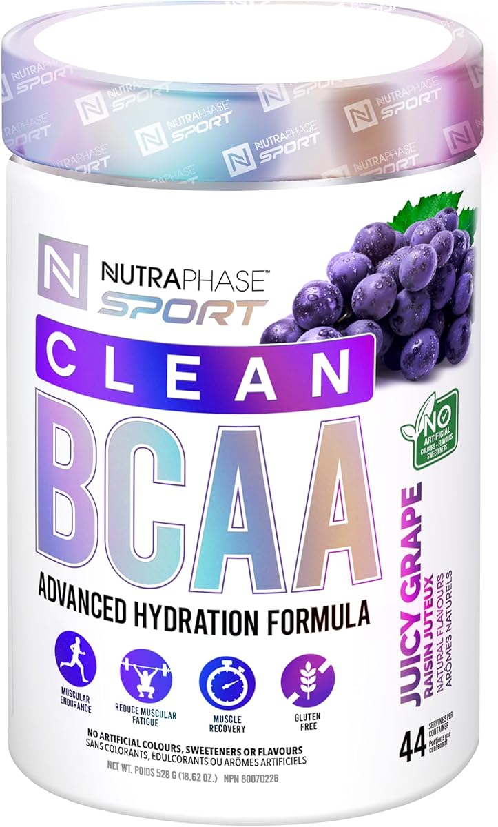 Nutraphase Nutraphase Clean BCAA, Vegan-Friendly, Gluten-Free, Grape, 44 servings, 528 grams