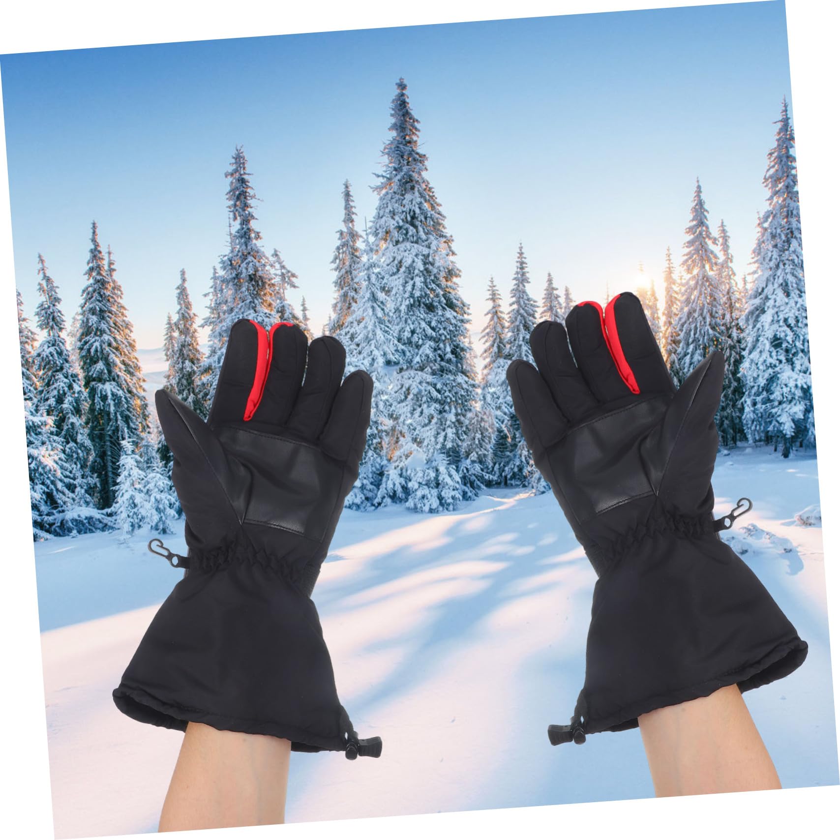 Milisten Guantes de Esquí Calefactables para Invierno Resistentes al Viento Agua para Actividades al Aire como Esquí o Senderismo Control de Temperatura de Tres