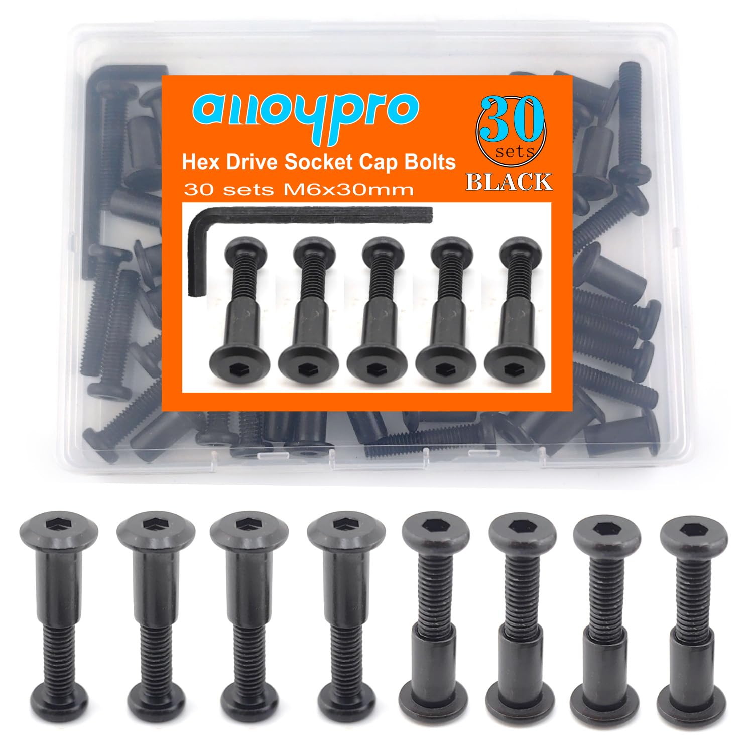M6 Hex Drive Screws - 30-Piece Set -8