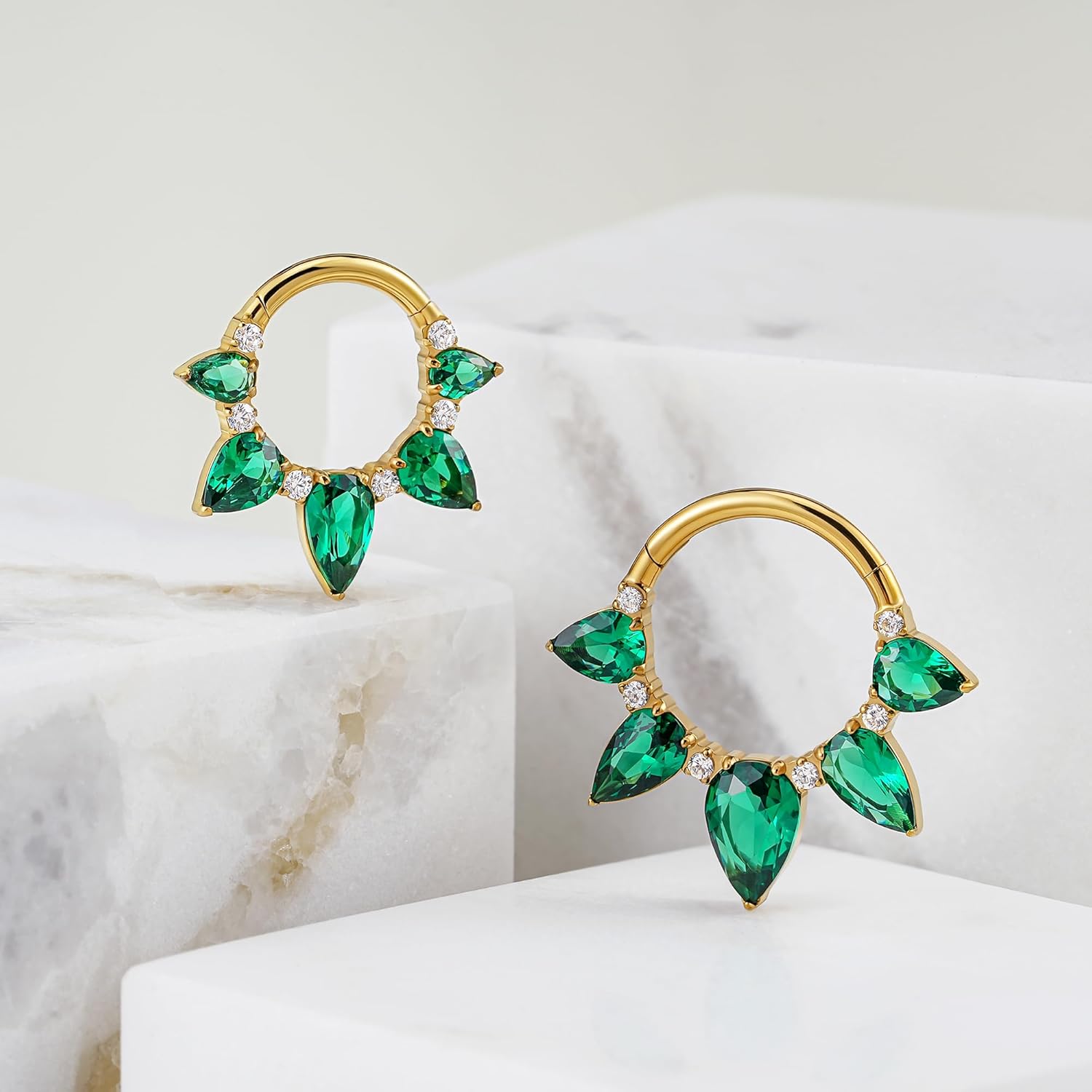 FINE4U 1PC ASTM F136 Titanium Septum rings, Nose Ring Hoop 16G 8mm 10mm - Image 4