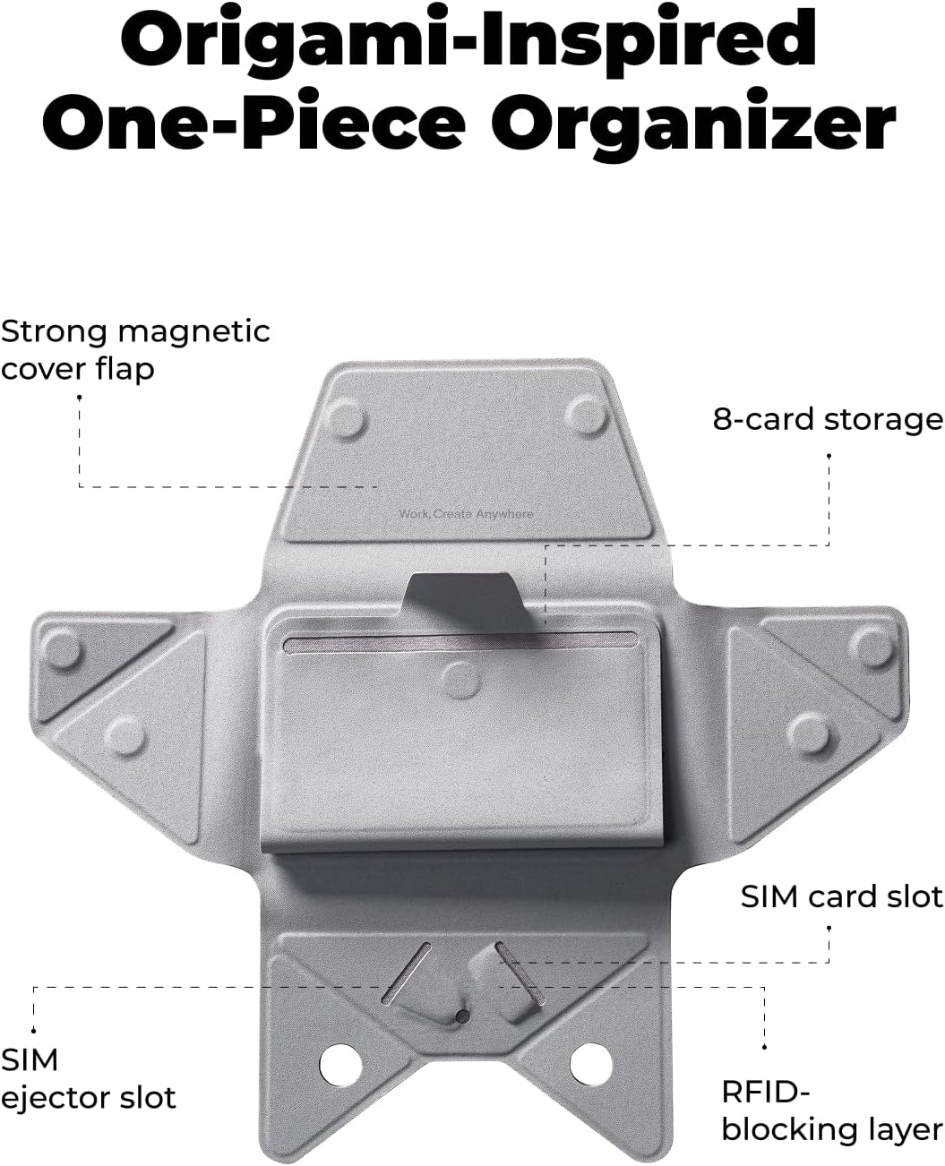MOFT Magsafe Wallet, 8-Card Holder, Magnetic Phone Stand with Pull to Access Design, RFID Blocking, Angle Adjustment & MOVAS Minimalist Snap Field Wallet for Men Travel Essentials,Sunrise