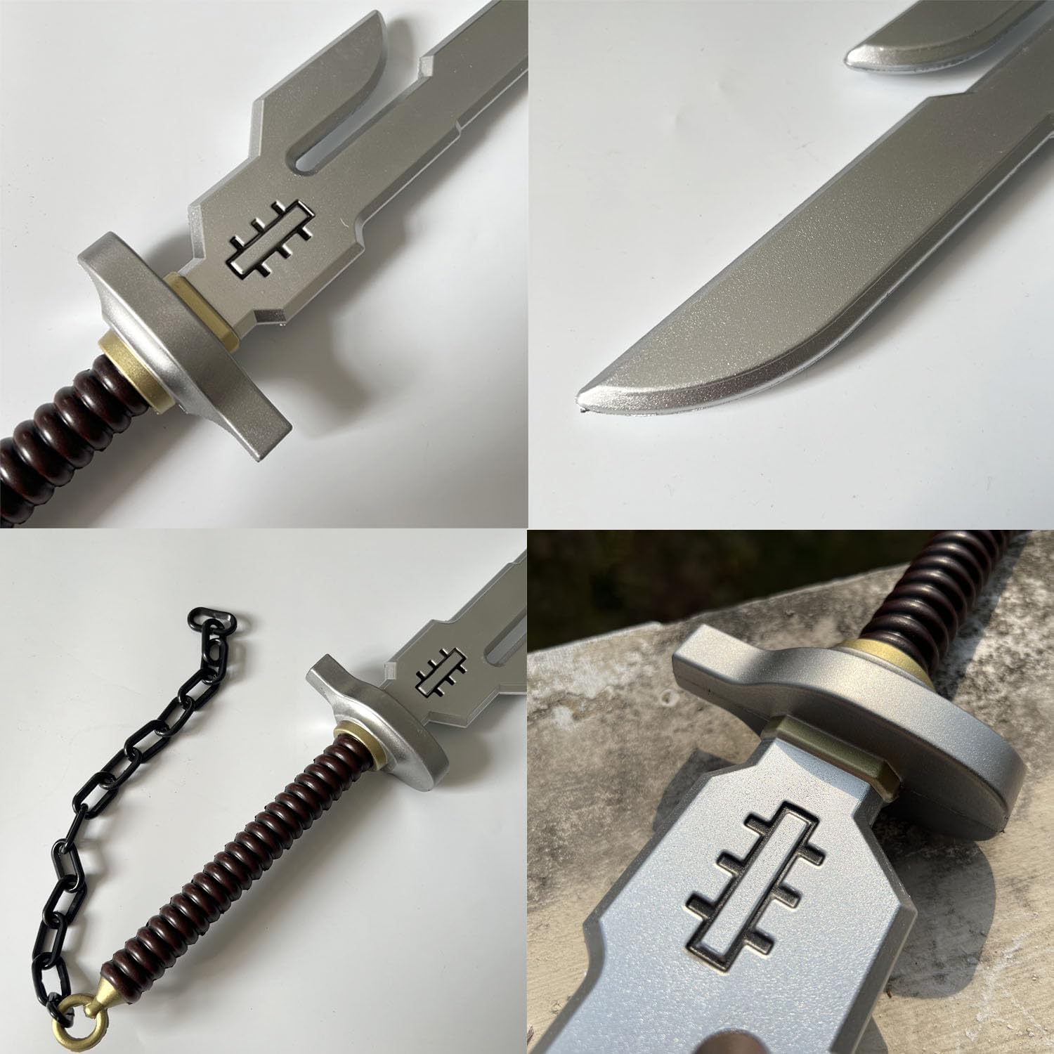 MYAROMA FINDINGS Lebensgroße umgekehrte Spear of Heaven für JJK Toji Fushiguro Cosplay Schaumstoffwaffe Anime Toji Fushiguro Maki Cosplay Requisiten Silber, Silber, Standard