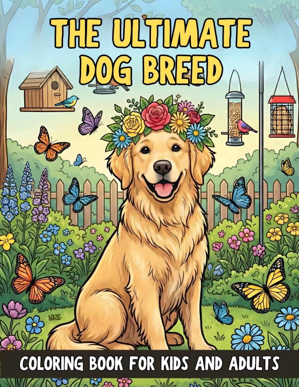 The Ultimate Dog Breed Coloring Book for Kids and Adults: 50+ Heartwarming Illustrations of Playful Puppies and Majestic Breeds for Pet Lovers of All Ages