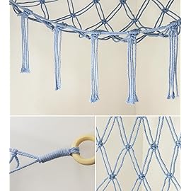 mirolam Stuffed Animal Storage Hammock Large Toy Hammock Net for Stuffed Animals Corner - Blue Plush Stitch Stuff Huggy Wuggy Toy Storage Room Decor