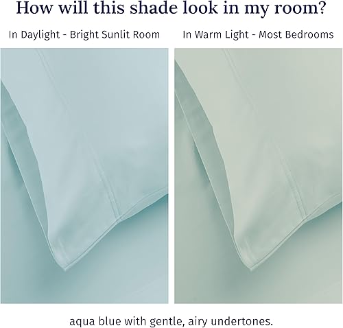 Miniatura 2 de California Design Den - Juego de sábanas de tamaño Queen 100% algodón, 600 hilos, sábanas suaves con bolsillo profundo y fundas de almohada, color