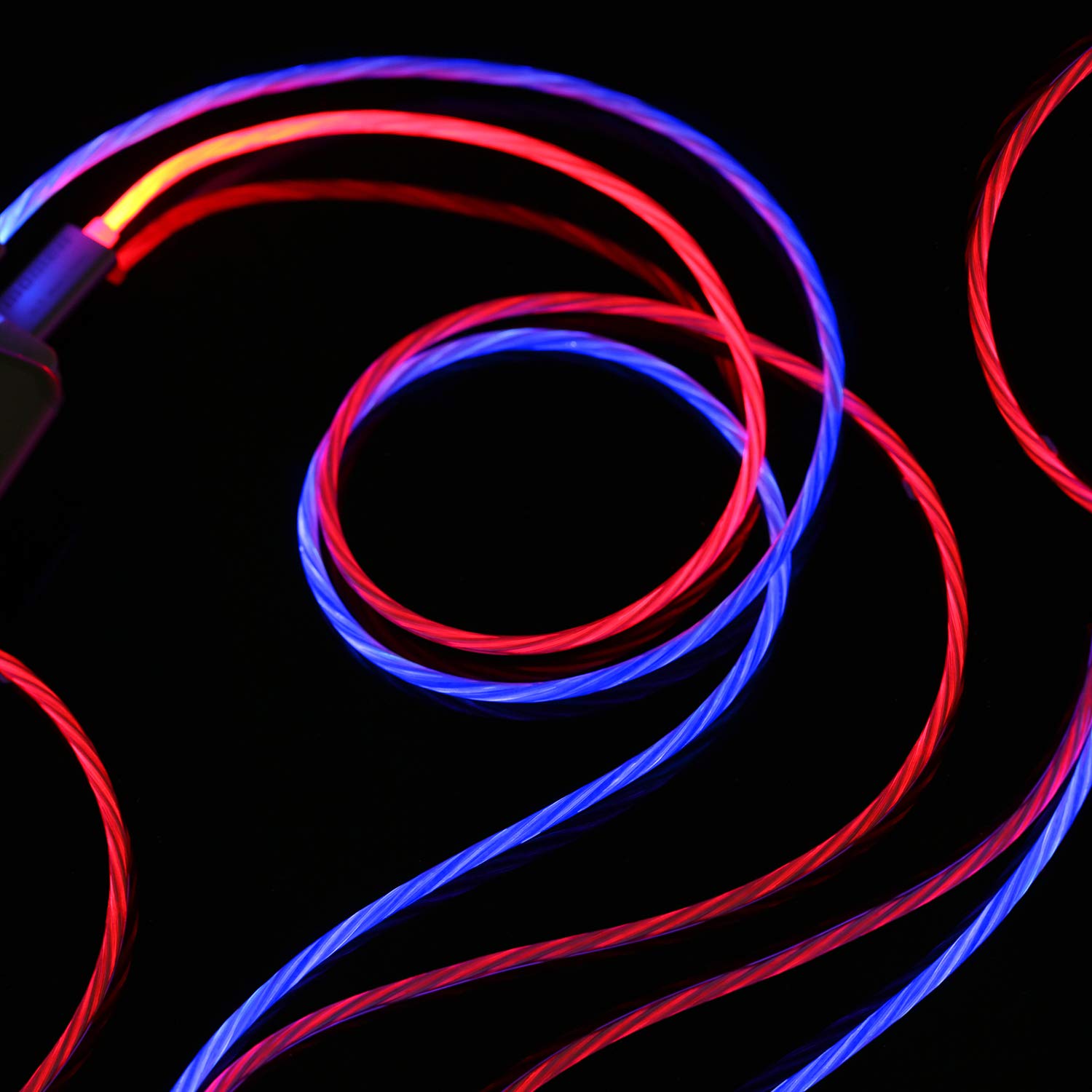 70% Off Everything Light up iPhone Charger Cord Lightning Cable, 6ft Flowing LED Cool USB Charging Cable for iPhone 13/12/11/11 pro/11 pro max/X/8/7 Plus/7/6s/6 Plus, iPod (Red & Blue, 2 Packs)