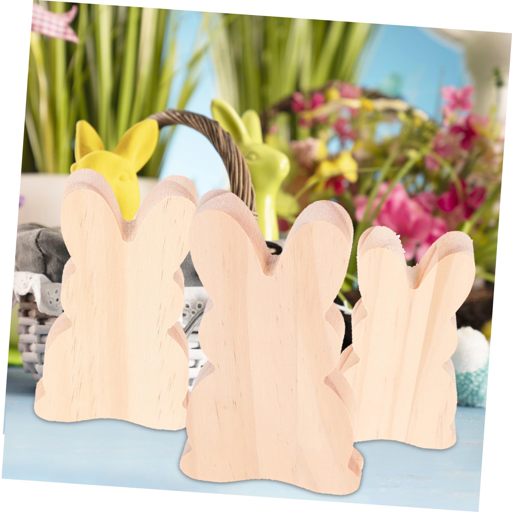 Amosfun 15pezzi Decorazioni Pasquali Con Coniglietto Segnaletica Forma Di Coniglio Per Tavolo Da Pranzo e Decorazioni Festive Per La Casa e Giardino